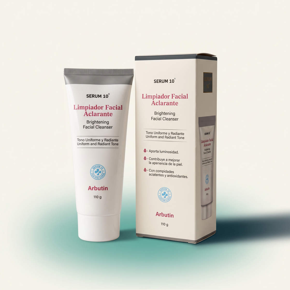 Limpiador Facial Aclarante con Arbutina, foto real del producto